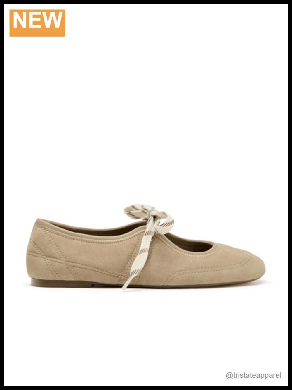 Faux Suede Ballet Flats Lace Up Round Toe Mary Jane Women's Shoes